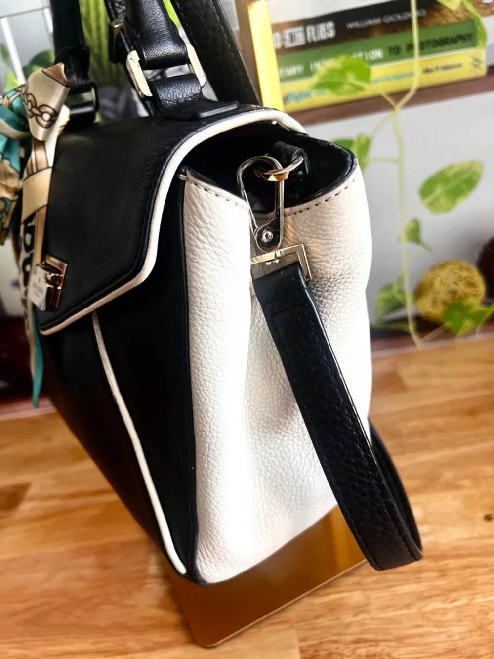 Kate Spade Crossbody Bag Top-Handle Purse Satchel w Scarf Accent Laurel Wesley - Picture 7 of 12